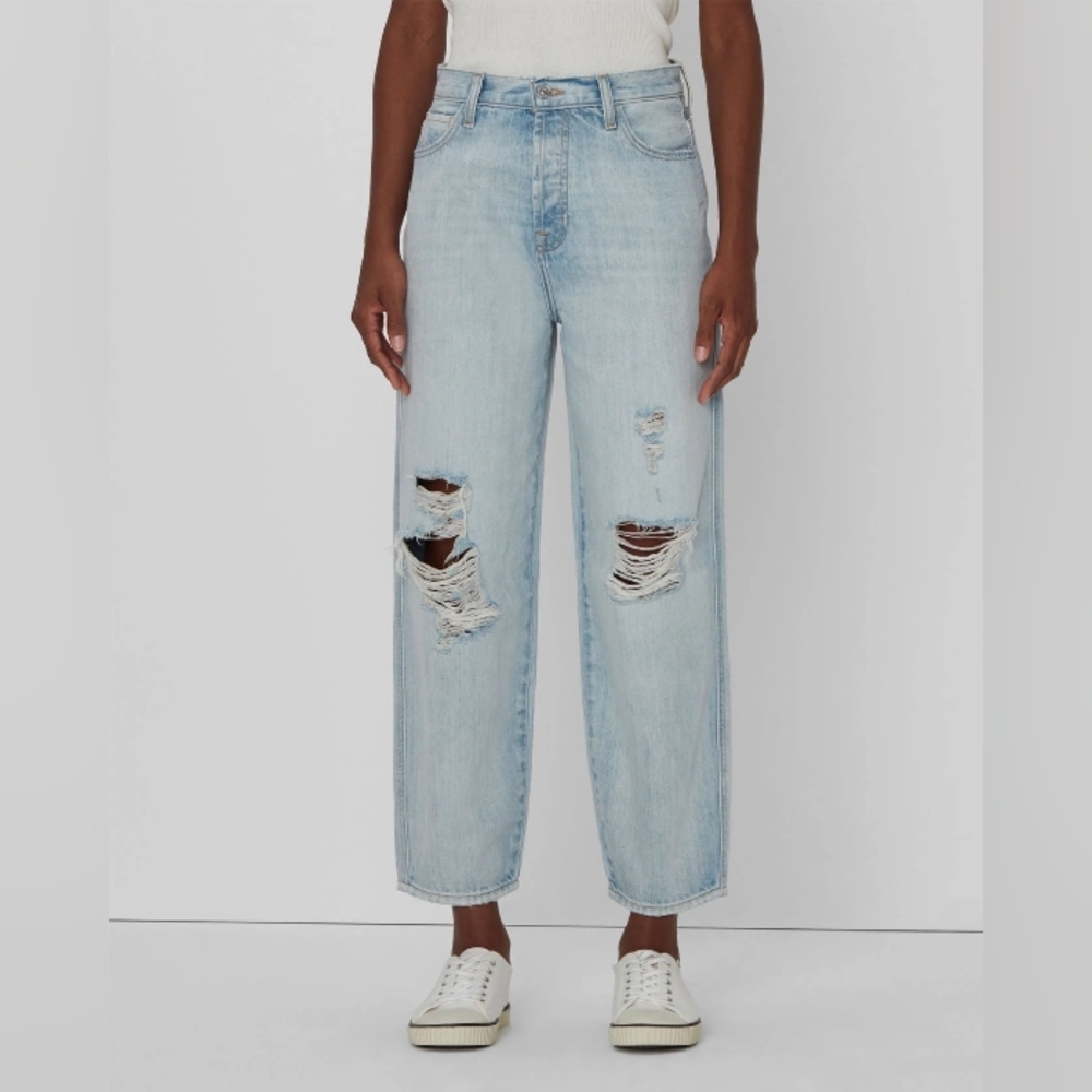 7 For All Mankind Light Blue Distressed Jeans